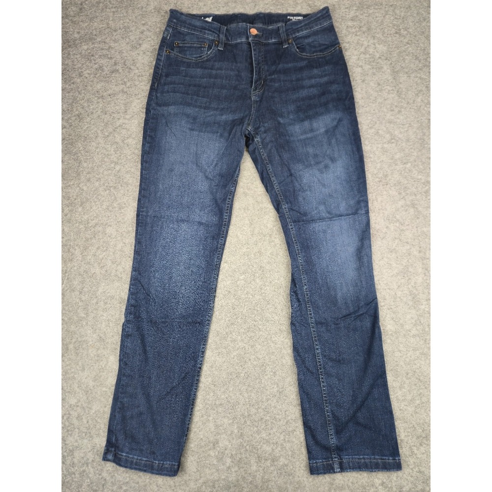 Mugsy Fultons Men's 36x32 Dark Wash Blue Jeans Straight Leg FLX3NFU Stretch - Picture 1 of 10